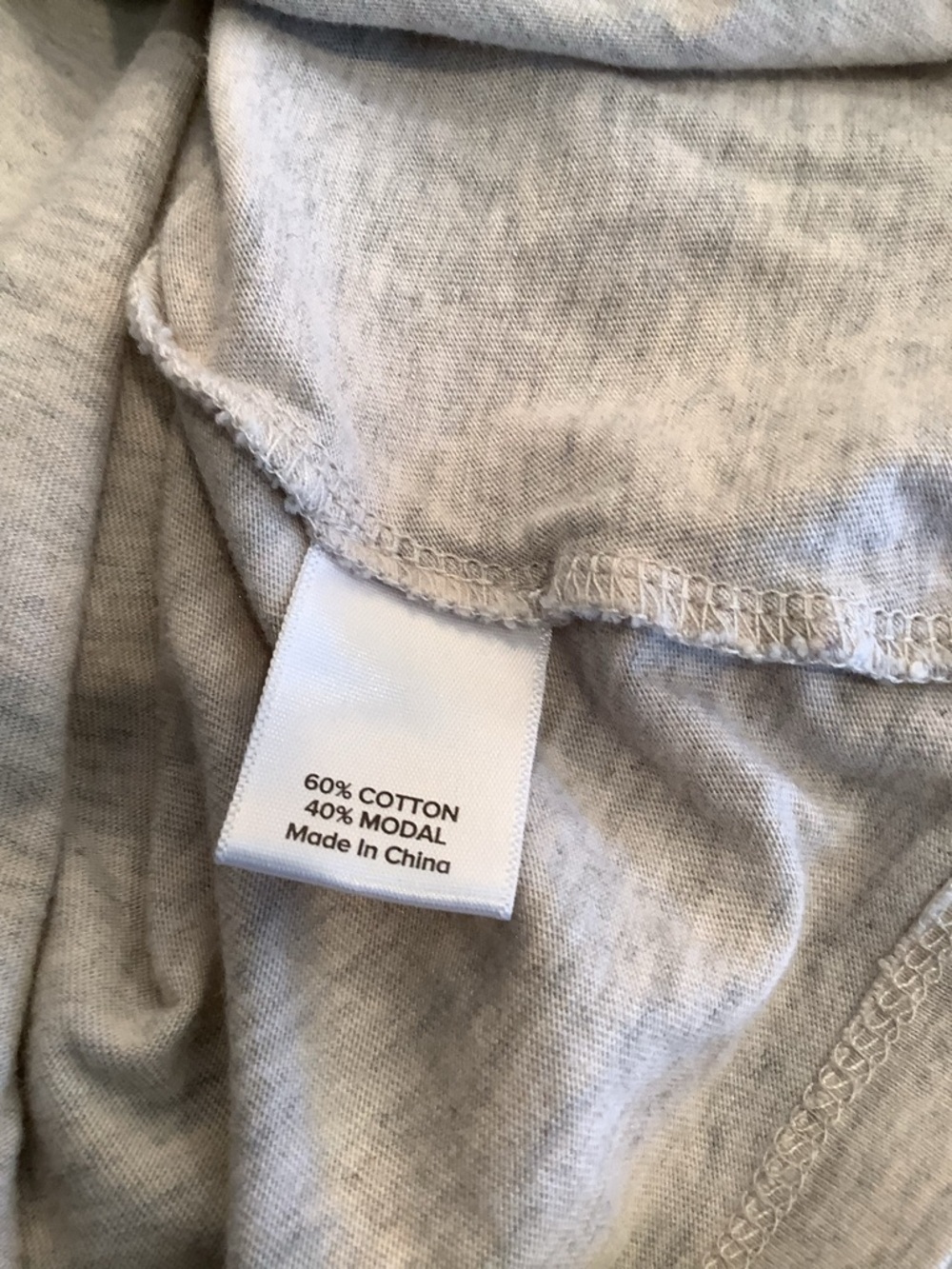 Evereve Heather Gray Crewneck Long Sleeve Top Size Large Knot Front - Picture 6 of 6